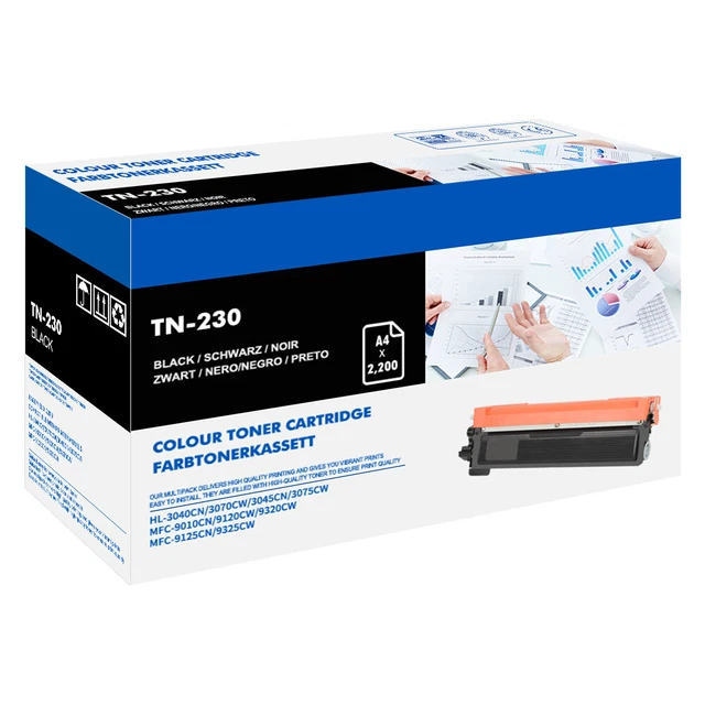 Toner TN230 Nero Compatibile Starlet24 Per Brother DCP-9010CN, HL-3040CN, MFC-9120CN – 2200 Pagine, Facile Da Installare