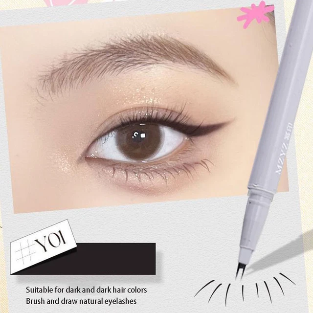 Matita per ciglia inferiori a doppia punta, eyeliner liquido impermeabile V4W1