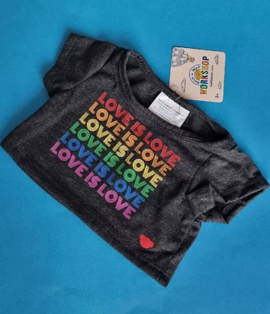 Pride Build A Bear Rainbow T Shirt Love Is Love Outfit Clothes Bnwt 2023