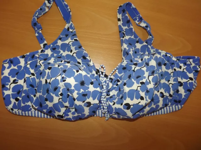 Anita care, Bikini-Top, blau-weiß-schwarz, (f.Proth.geeignet) Gr. 100 C (48C)