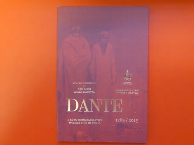 San Marino , 2 Euro , Dante Alighieri , 2015 , original, im Folder