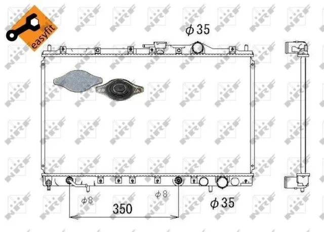 NRF Radiateur du moteur pour MITSUBISHI SPACE WAGON (N3W, N4W) 53304