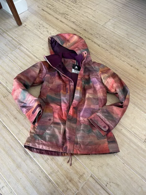 Burton Jacket Womens Extra Small Multi Colored Ski Snowboard Hooded