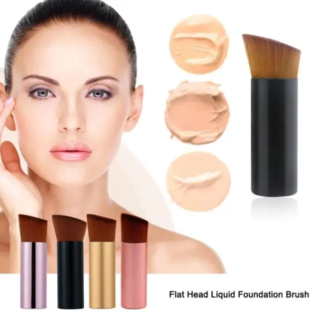 Make Up Foundation Brush Flat Angled Head Liquid Powder BB Contour Cream