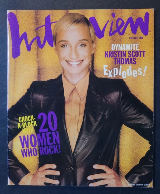 Andy Warhol's Interview Magazine Nov 1996 Kristin Scott Thomas Fashion~Art~Music