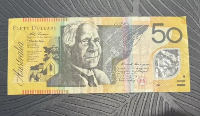 Australian 20+50 Dollar BankNote Circulated. 2 Bills $20-$50 AUD Note. CIR Bills 2