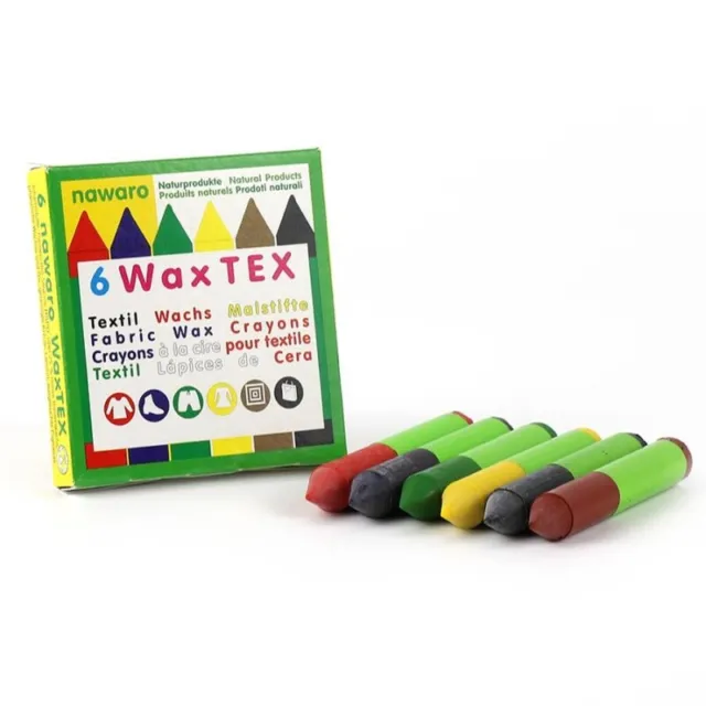 ökoNORM nawaro WAX Tex 6 Textil Wachsmalstifte Textilmaler Öko Stoffmalkreide