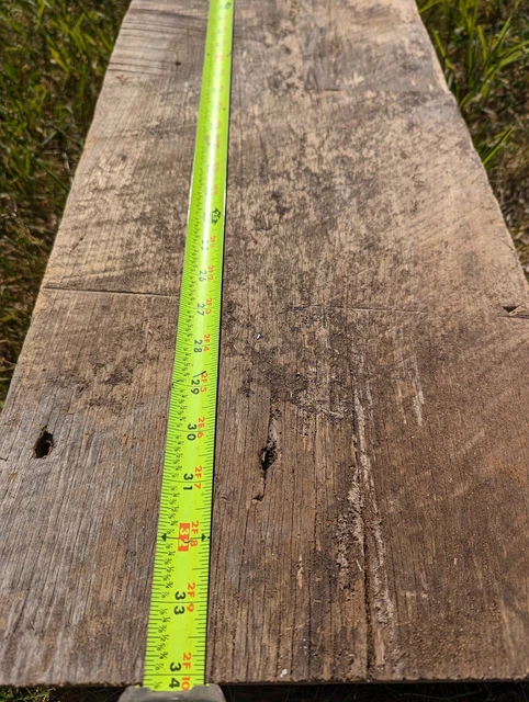 Reclaimed wood plank - 34x11.6x1 - old barn wood- shelf board - project blank