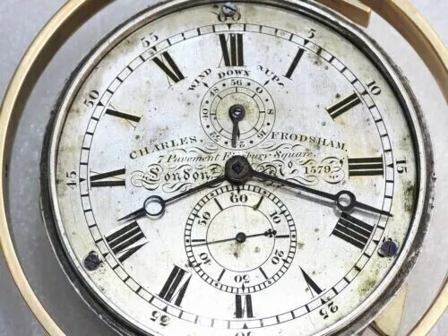 Frühe Selten Antik Charles Frodsham London Marine Chronometer Fusee Deck