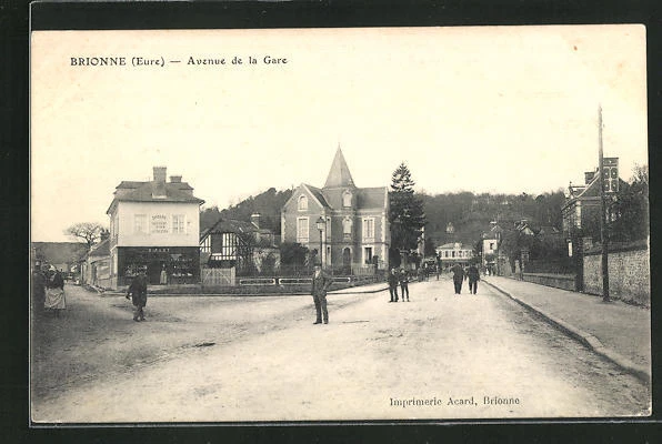 CPA Brionne, Avenue de la Gare