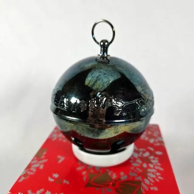 Vintage Wallace Silversmith's 1987 Annual  Sleigh Bell Ornament Silverplate