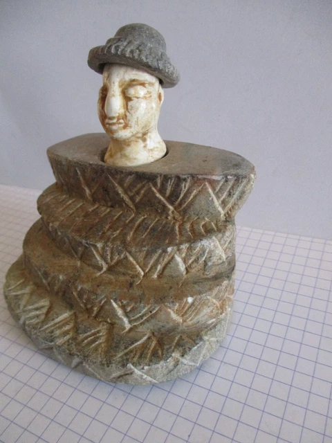 AUTHENTIQUE RARE Statuette Princesse  BACTRIANE en pierre - 3e millénaire avt JC 4