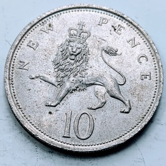 Great Britain Ten (10) New Pence 1976 Coin Pence Elizabeth II