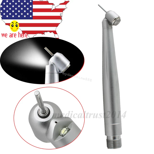 Dental 45° E- generator LED Fast High Speed Handpiece Ceramic Air Turbine 2 Hole