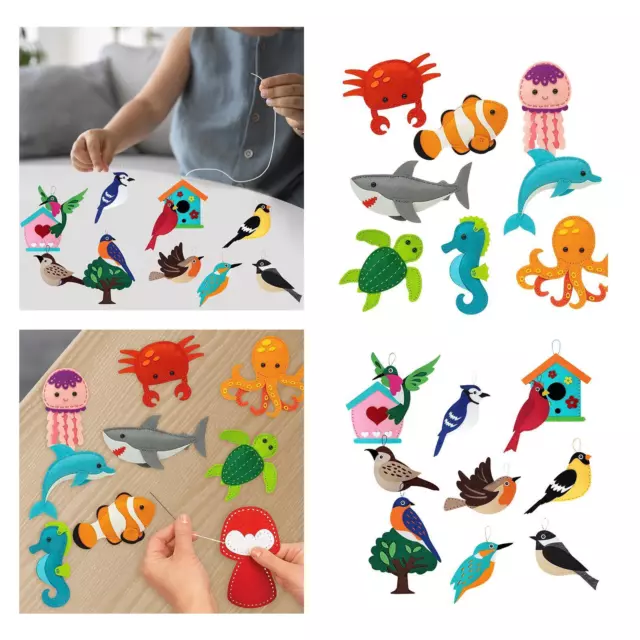 Sewing Kits Fish and Birds Nursery Sewing for Kids for Beginner Kids Teens