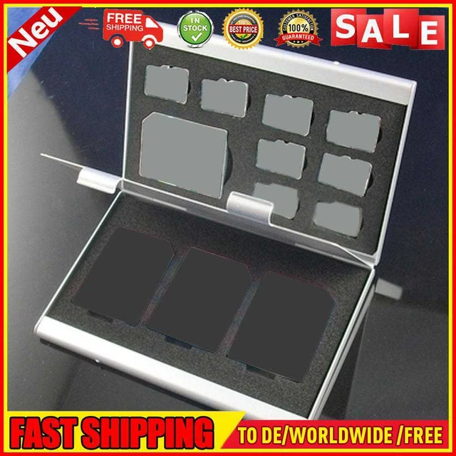 Funda protectora de aluminio para tarjetas de memoria accesorios para tarjetas de memoria SD TF