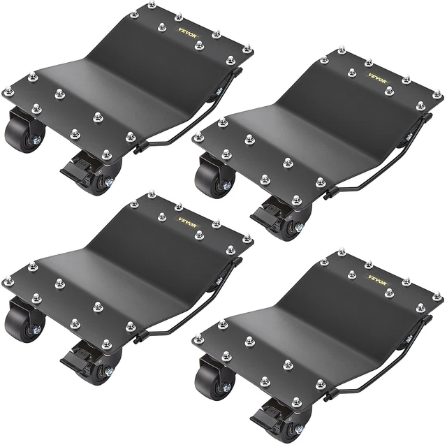 VEVOR 4PCs Chariots de Manutention de Voiture Déplace Véhicules Charge 3628 kg