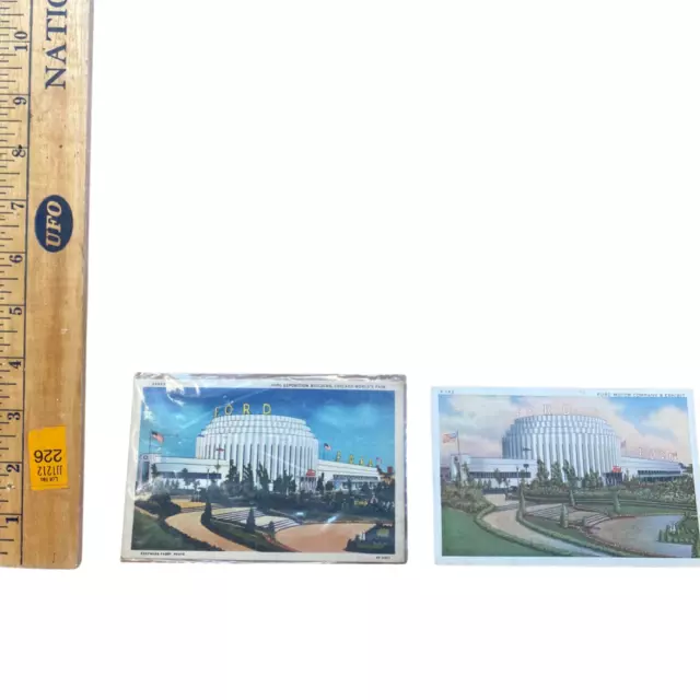 Vintage Ford Chicago Worlds Fair Exposition Building Post Card Advertisement