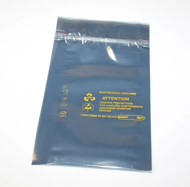 Antistatic ESD Bag 60x110mm With Pressure Lock 100 Piece Ideal For Laptop RAM