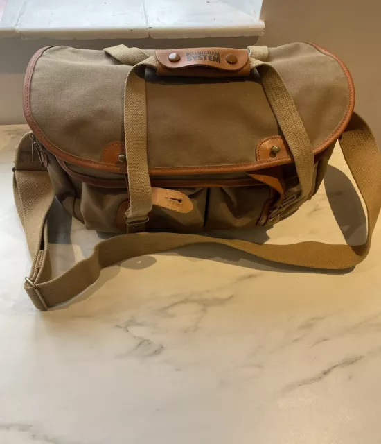 BILLINGHAM HADLEY PRO CAMERA BAG (Khaki Canvas/Tan Leather) Very Good Condition