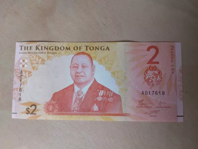 The Kingdom Of Tonga Two Paanga Bank Note 2023 Uncirculated