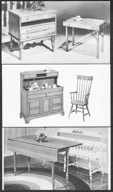 (3) Furniture Ad Postcards Tell City Chair, Pennsylvania House, Athens Table Co.