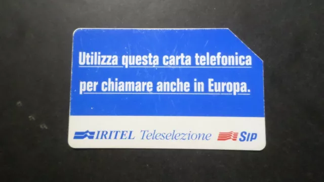 Telecarte Italie, Carta Telefonica Europa 5000 Sip Iritel  Phonecard