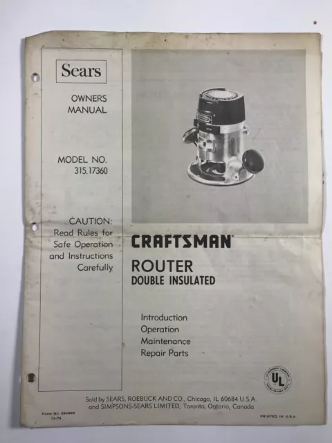 Craftsman owners 2025 manual
