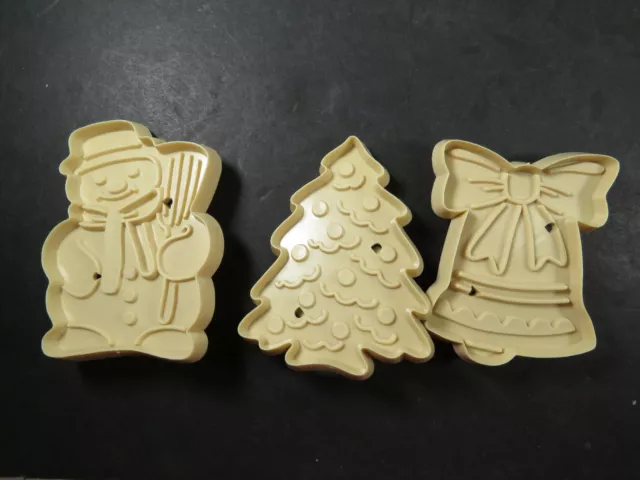 9 Vintage All Star Hutzler Christmas Cookie Cutters Lot Snowman Angel Bell B381 2