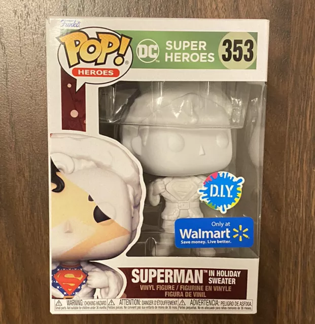 Funko Pop DC Heroes Superman in Holiday Sweater 353 DIY Walmart Exclusive Figure