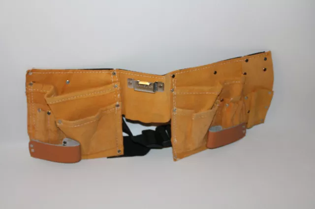 Leder Werkzeuggürtel Gürtel mit 11 x taschen 2x  hammer halter zimmermanngürtel