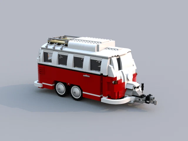 MOC Camper Trailer for lego 10220 VW Volkswagen T1 Camper Van. ONLY INSTRUCTIONS