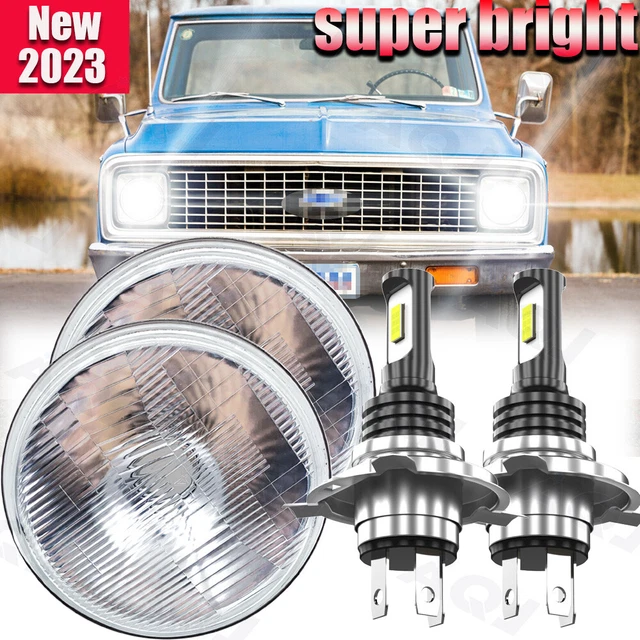 Newest 7" Round Led Headlight Hi-Lo for Jeep Wrangler JK LJ TJ for Chevy C10 C20