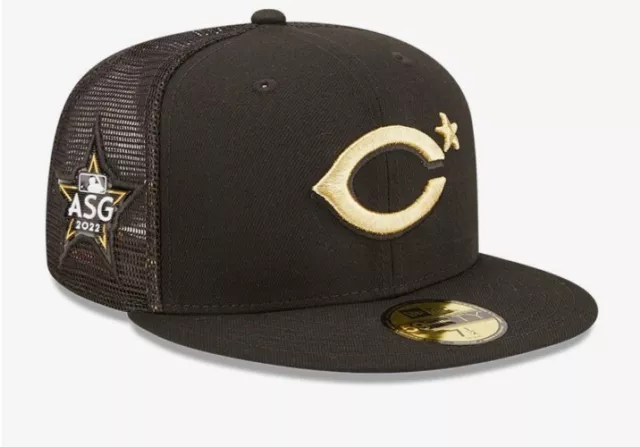 New Era Cincinnati Reds MLB All Star Game Black 59FIFTY Fitted Cap Hat 7 3/8