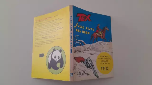 TEX n° 122 - SULLE PISTE DEL NORD - PRIMA EDIZIONE RIFILATO CON POSTER ATTACCATO