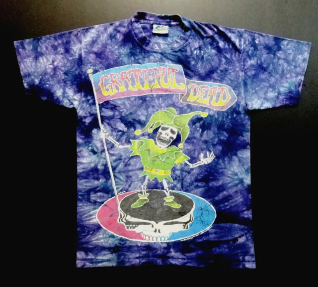 Grateful Dead Shirt T Shirt Vintage 1994 Steal Your Face Jester Tie Dye MT GDM L