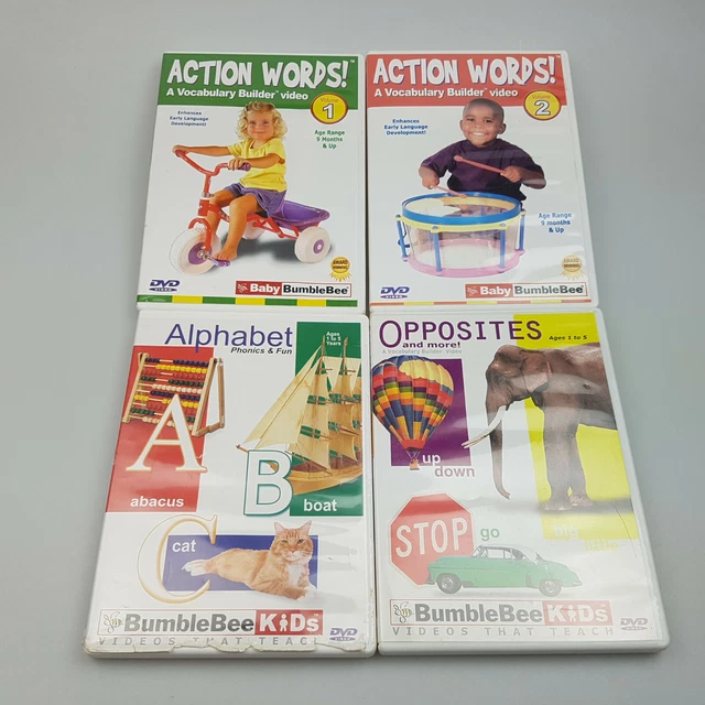 4 X BEE Smart Baby Vocabulary Builder DVDs BumbleBee Educational ...