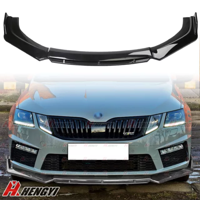 Spoilerlippe für Skoda Octavia RS 5E Frontspoiler Spoilerschwert  schwarzglanz