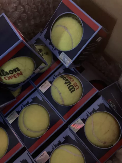 US OPEN tennis 2012 Match Used Wilson Ball Game Worn Used not a tennis racquet !