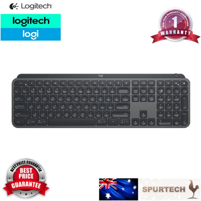 Logitech MX Keys Wireless Illuminated Keyboard Backlit + Palm Rest