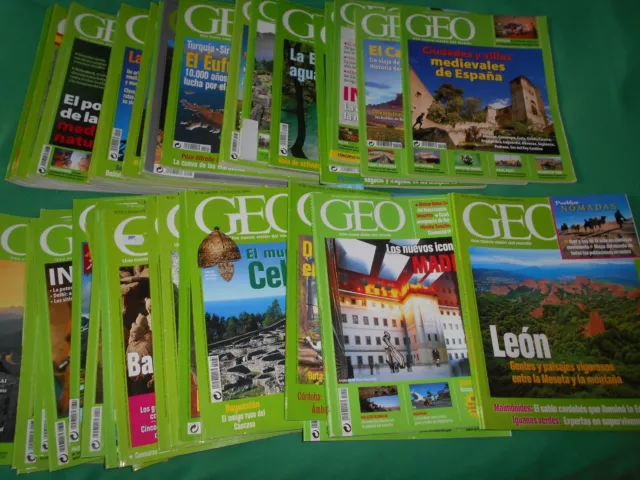 Lote De  42  Revistas Geo-Una Nueva Vision Del Mundo-2002 Al 2017  Buen Estado