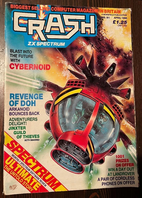 CRASH MAGAZINE ISSUE 51 April 1988 Sinclair ZX Spectrum $16.00 