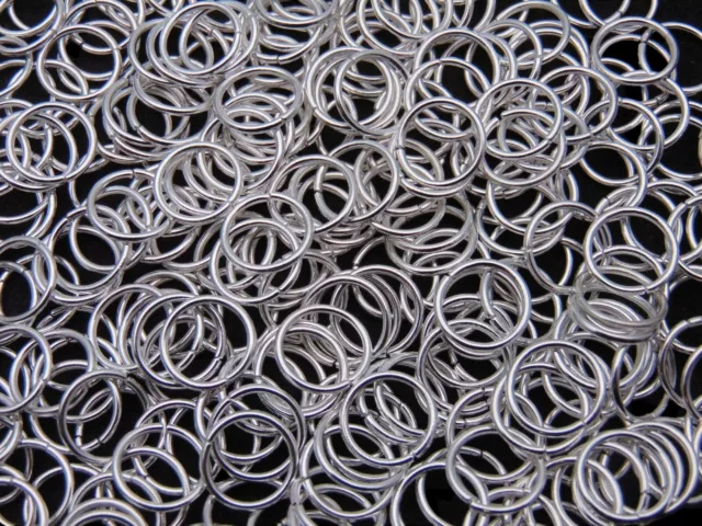 100 Pcs - 10mm Silver Plated Open Jump ring Connector Findings A139