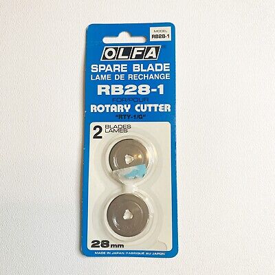 Hoja de repuesto OLFA para cortador giratorio 28 mm modelo RB28-1 2 cuchillas Japón