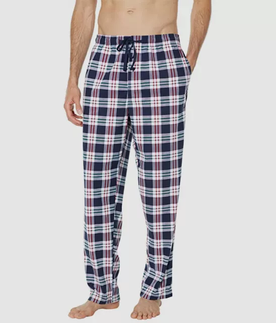 $40 Nautica Men's Blue Plaid Super Soft Pajama Pants Sleepwear Size M