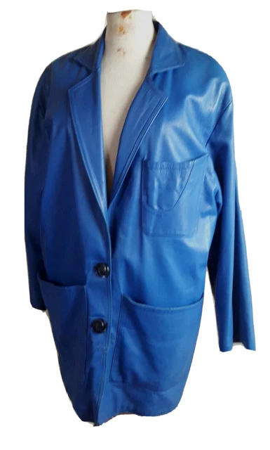 Veste Vintage Louis Feraud Marine - Taille 38, Mi-longue, Style Marin, Occasion Très Bon état