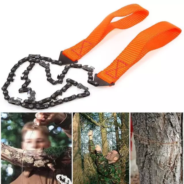 24" High Reach Limb Hand Chain Saw Branch Tree with Trimmer Rope Outdoor Camping