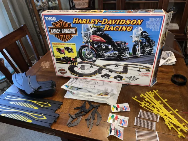 1992 Tyco Harley Davidson HO Motorcycle Slot Electric Racing #6216 No Cars/bikes