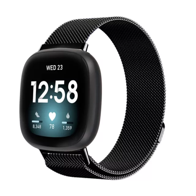 For Fitbit Versa 3 4 Versa Sense Watch Band Milanese Stainless Steel Wrist Strap 3