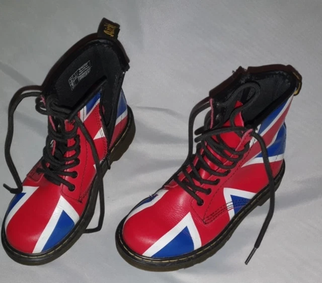 VINTAGE DR MARTENS 1460 Union Jack British Flag Engla - UNISEX *Read ...